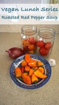 ingredients to make roasted red pepper soup