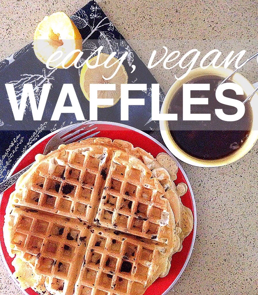 vegan waffles on a plate