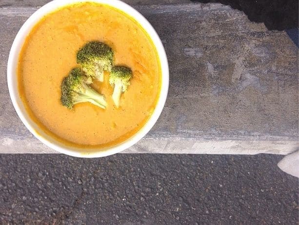 broccoli soup recipe in a bowl