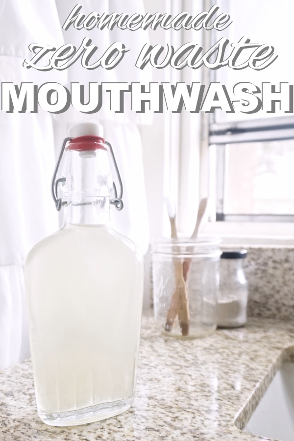 bottle of homemade mouthwash