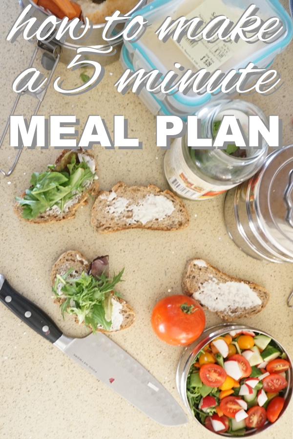 How to Make a 5 Minute Meal Plan