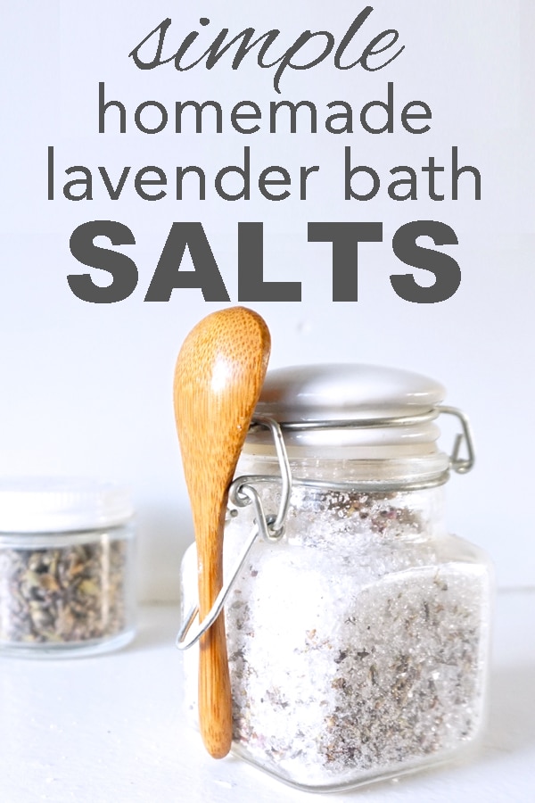 simple, homemade lavender bath salts