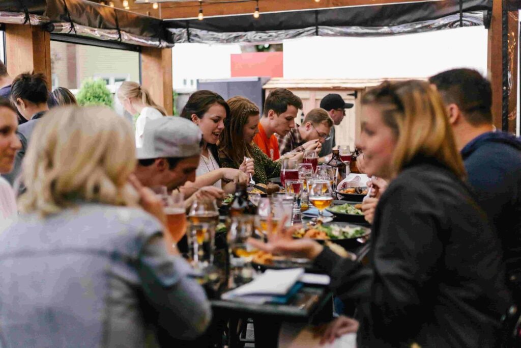 people at a table