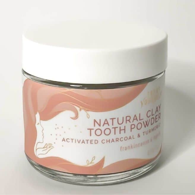 natural toothpaste in a jar