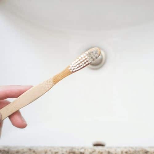 toothbrush being held