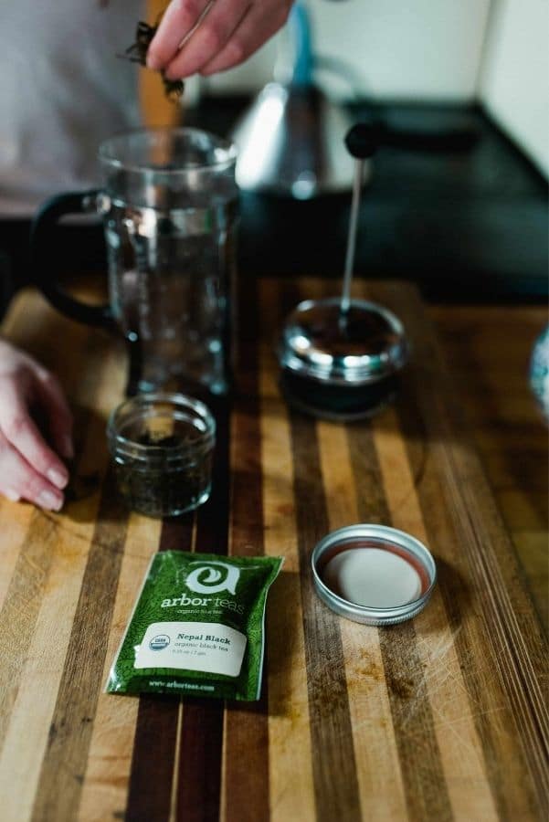 eco tea on counter