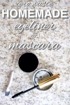 zero waste, homemade eyeliner and mascara