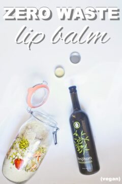 Zero Waste, Vegan Lip Balm from www.goingzerowaste.com #zerowaste #lipbalm #DIY #DIYBeauty #Skincare #ecofriendly