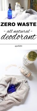image of natural deodorant made from mineral salt, titled (and shown): zero waste all natural deodorant update