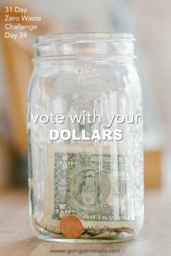 Vote With Your Dollars - Day 24 of the Zero Waste Challenge