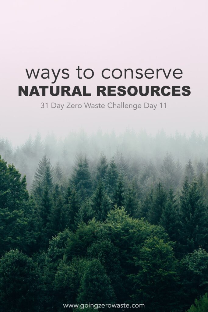 Ways to Conserve our Natural Resources – Day 11 of the Zero Waste Challenge