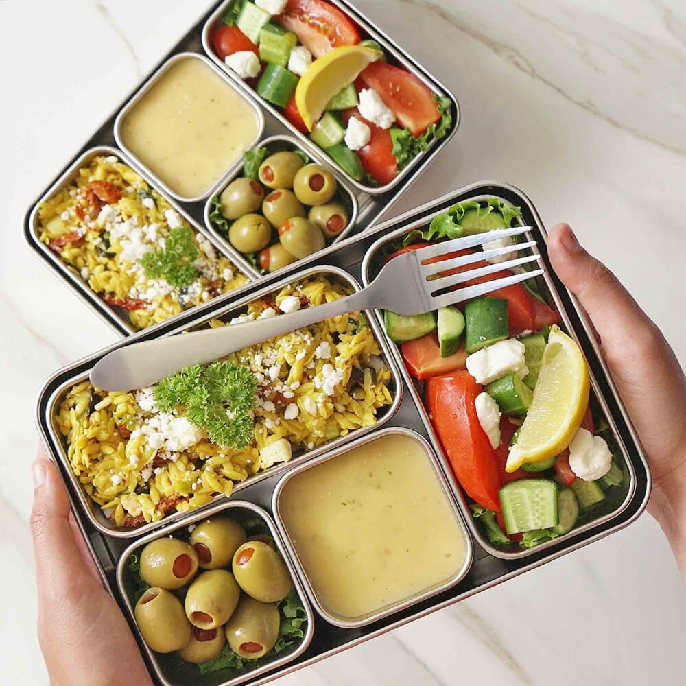 ethically sourced meal prep container with food