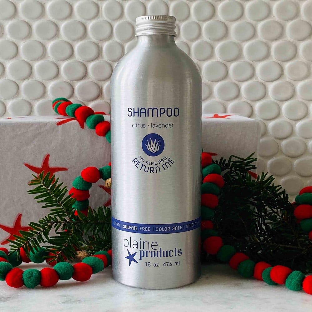 bottle of sustainable shampoo
