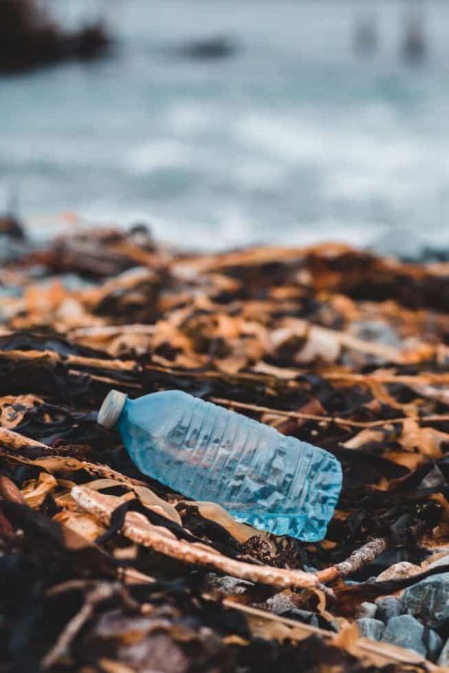 plastic bottle on ground