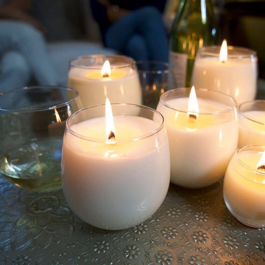 sanari candle co eco-friendly, zero waste, non-toxic candles in pretty jars