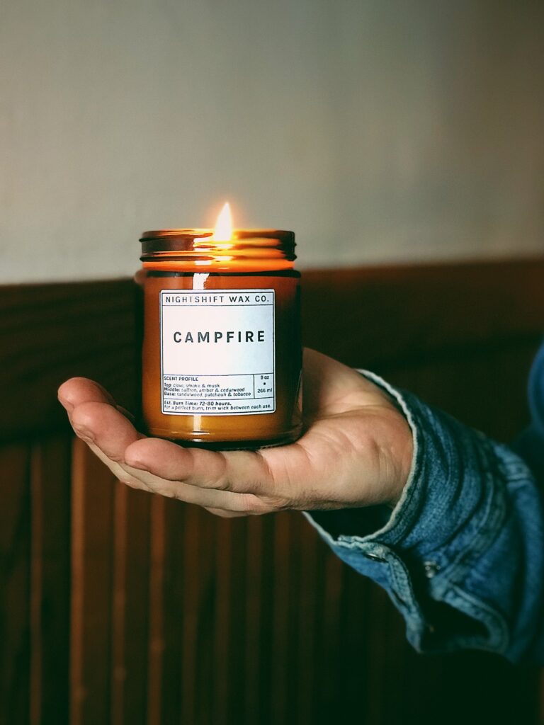 nightshift wax co plastic free, natural candles.