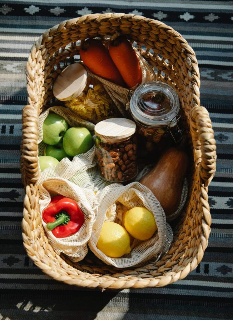 basket with food
