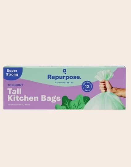 Bolsa de basura compostable de cocina alta