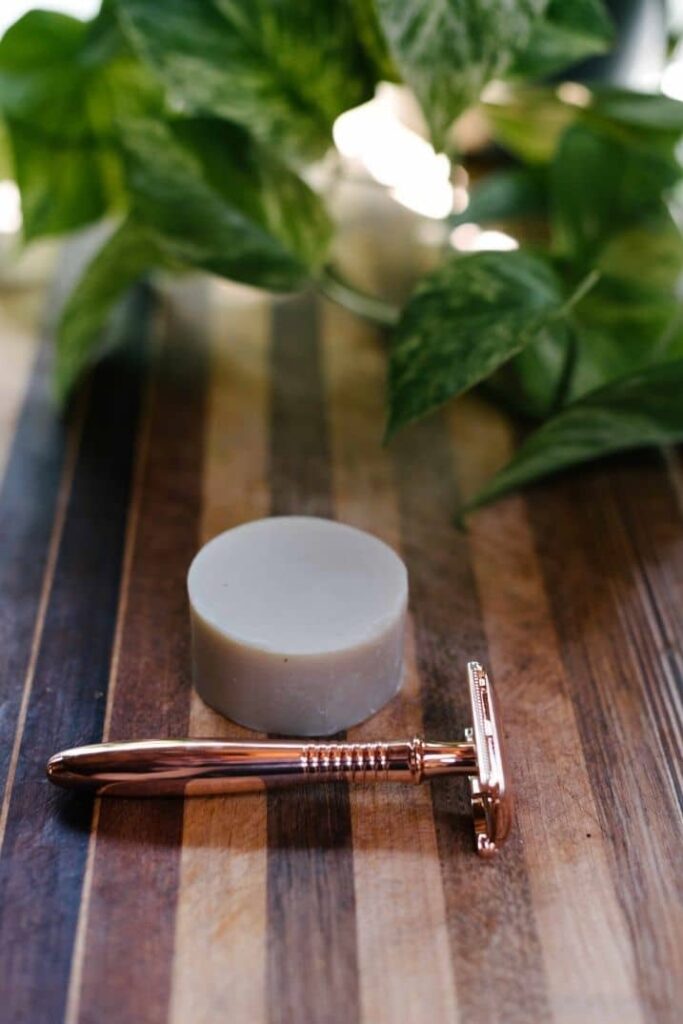 safety razor on counter