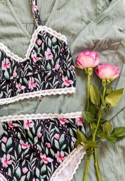 lingerie that's made with sustainable materials