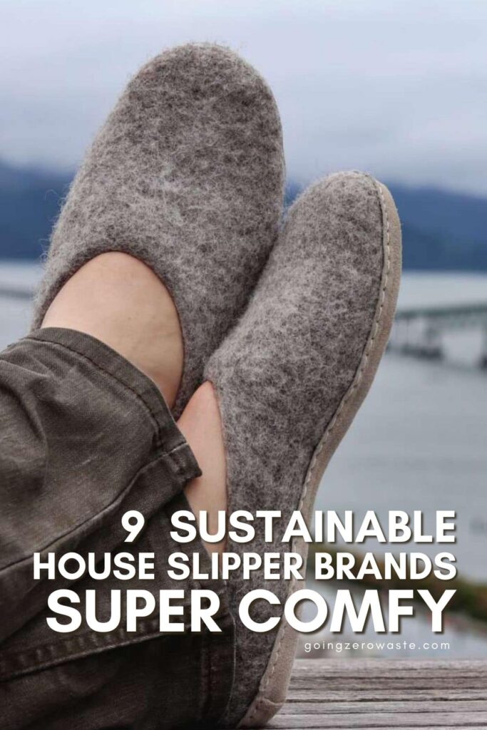 someone wearing sustainable slippers
