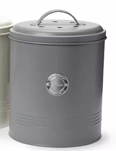 Barnyard Designs Kitchen Compost Bin Kitchen Counter Indoor Compost Bin, Countertop  Compost Bin with Lid, Composting Bin Food Waste Composter Bin Cycler Bucket  with Filter, 1.2 Gallon 7”x9.5”, Mint