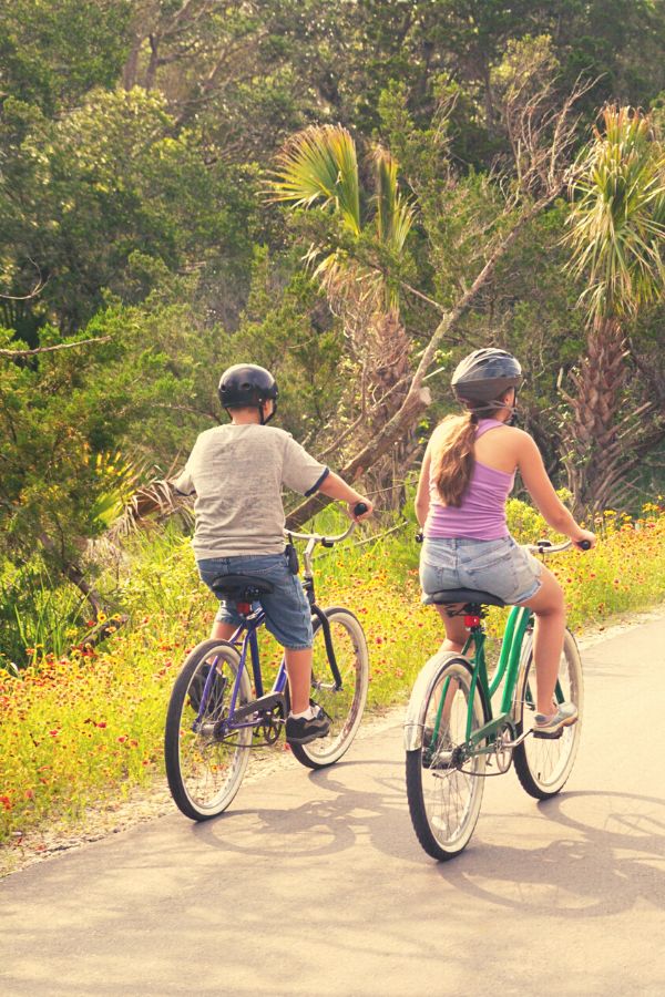 riding bikes