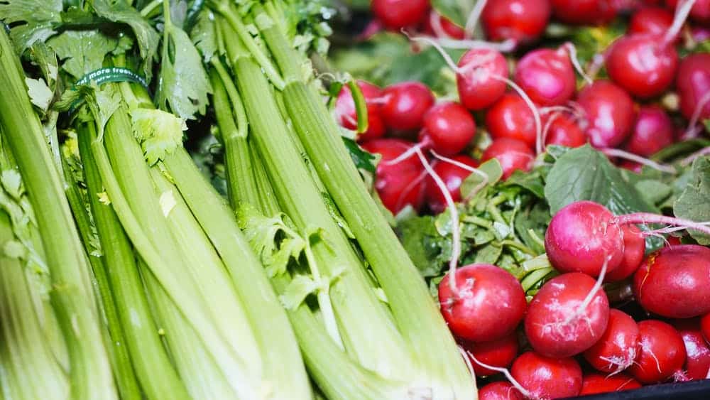 photo of celery and radishes in an article explaining what to do with celery