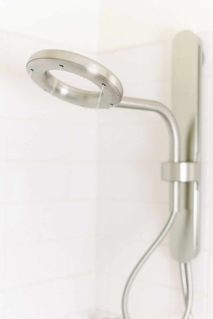 low flow shower head in an eco friendly home