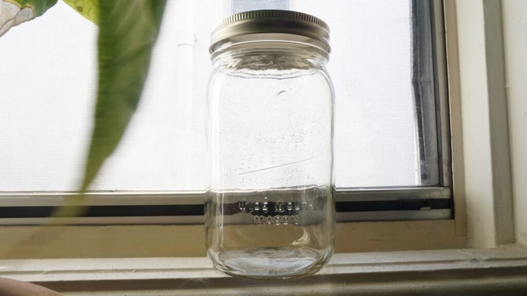 How to shop sustainably - take a mason jar with you to the store.