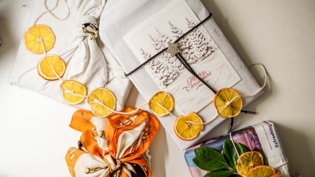 the best way to wrap presents with upcycled and homemade goods