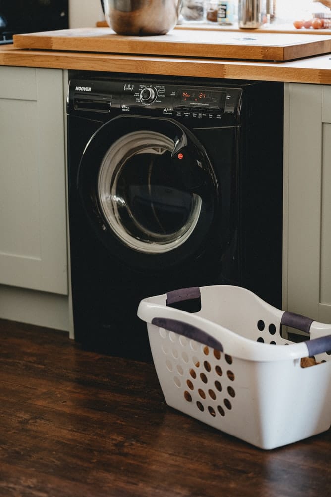 energy efficient washing machine in a sustainable house