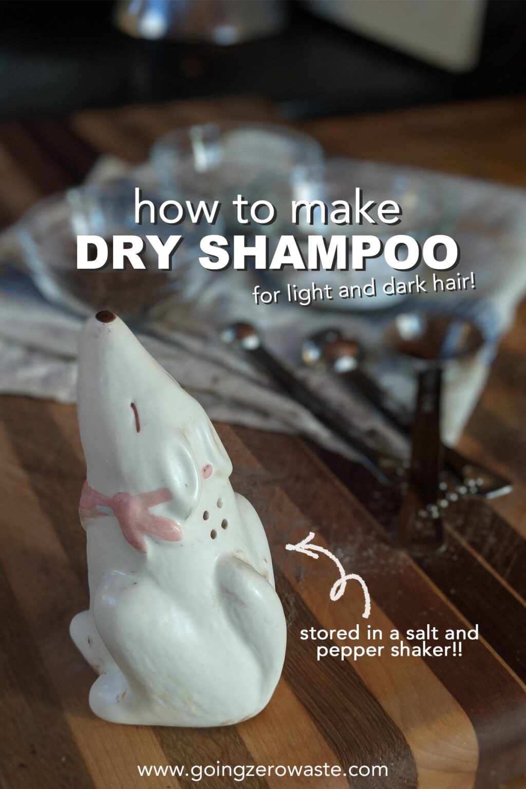 DIY Dry Shampoo (for Light and Dark Hair!) Going Zero Waste