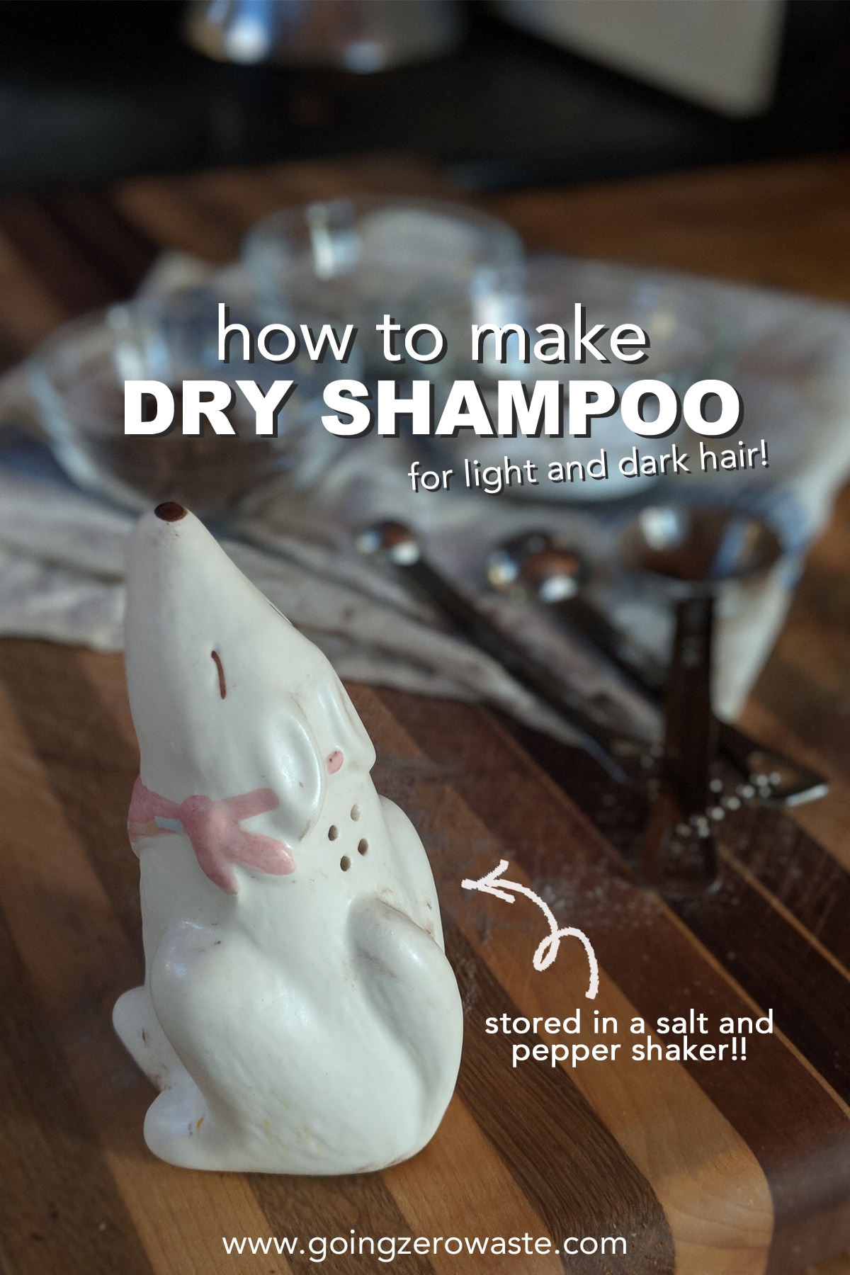 DIY Dry Shampoo (for Light and Dark Hair!) Going Zero Waste