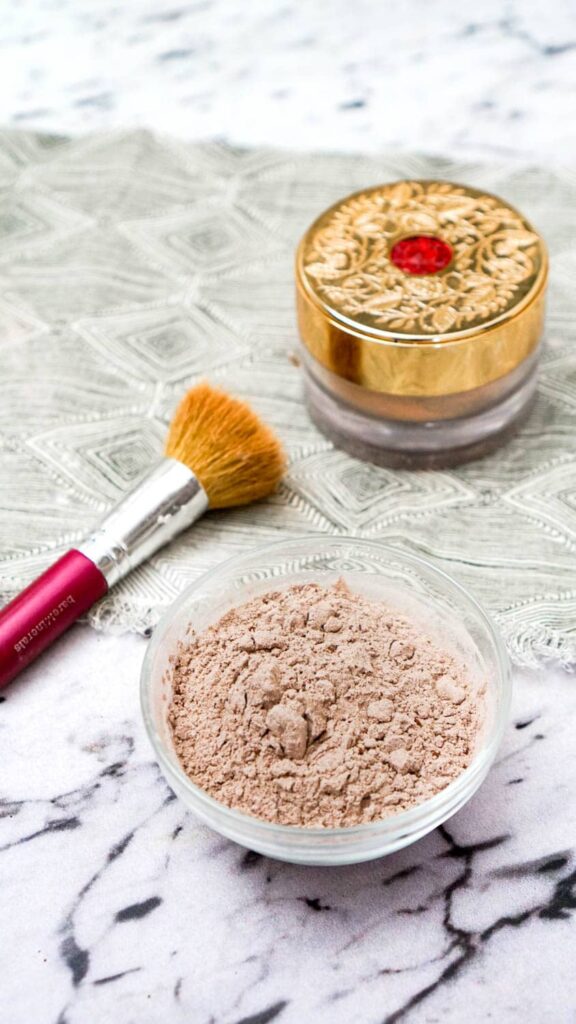 Close up of powder foundation \after a post about how to make your own foundation