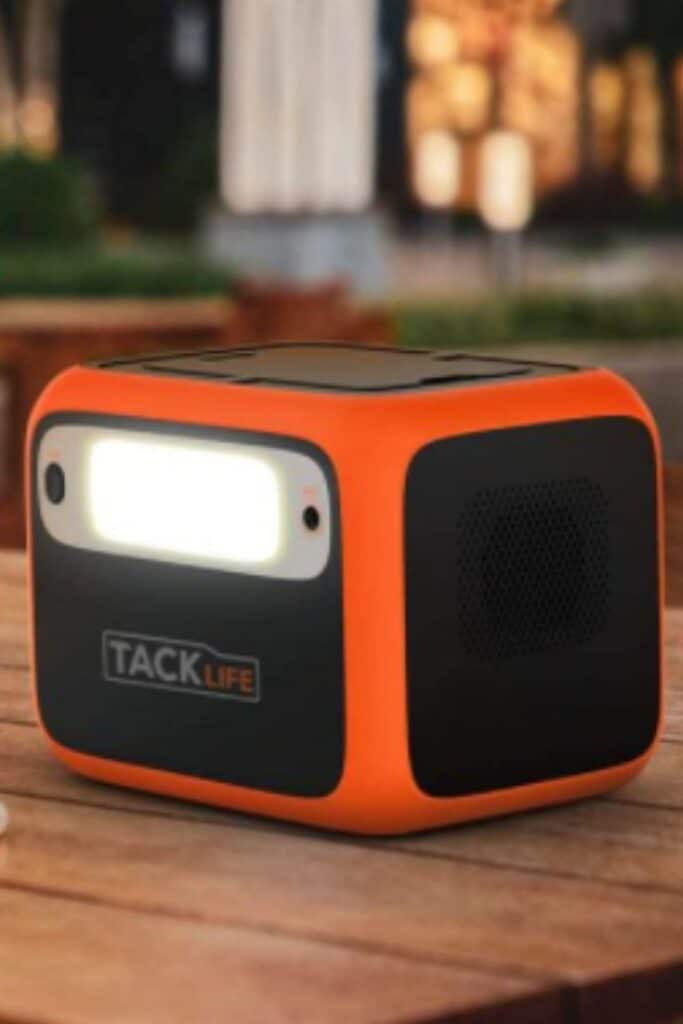 Tacklife portable solar generator for house, camping, or emergencies.