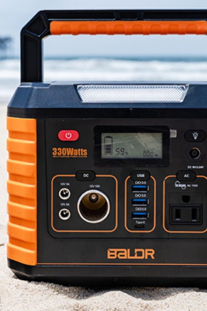 Baldr portable solar powered generator for camping