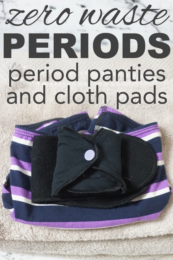 a photo of folded panties with reusable cloth pads on top. 