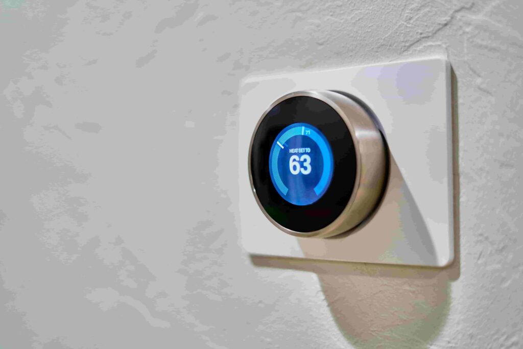 A Nest thermostate on a wall - an approachable eco friendly technology