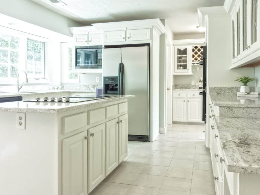 Photo of a kitchen with an Energy Star refrigerator in it.