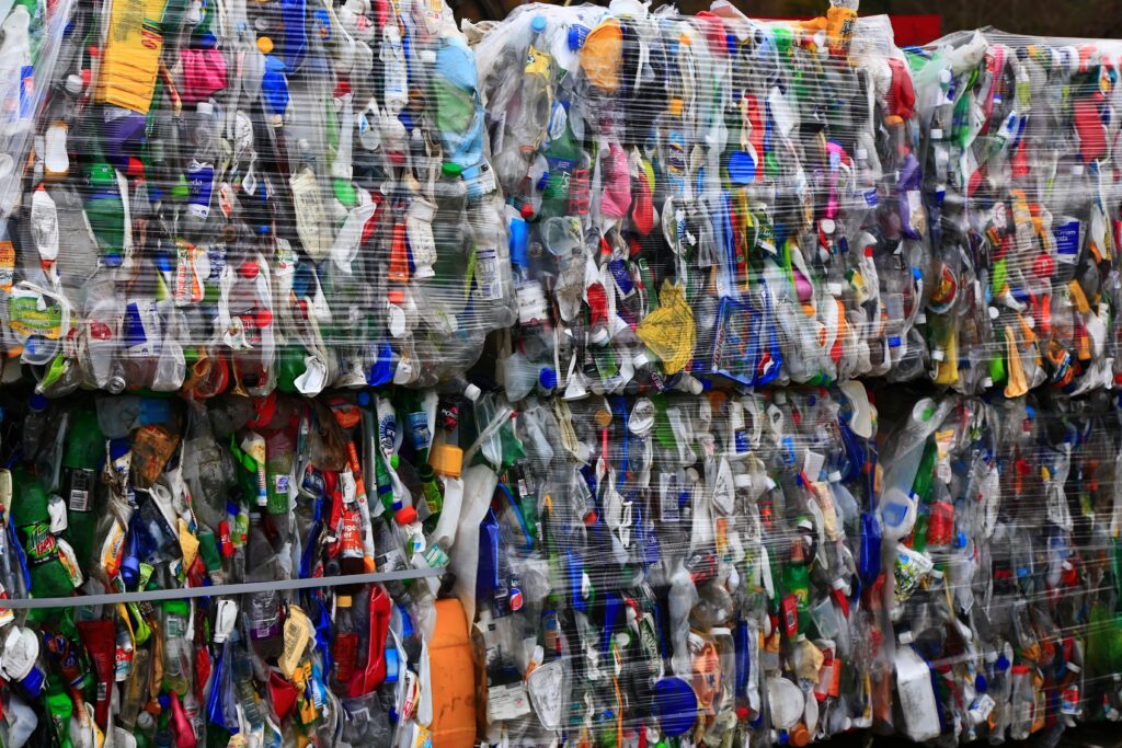 Compacted plastic to become recycled plastic products