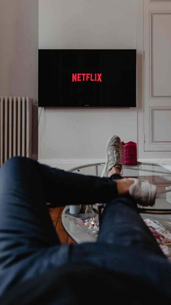 Unwind watching your favorite shows as part of the suggested self care ideas.