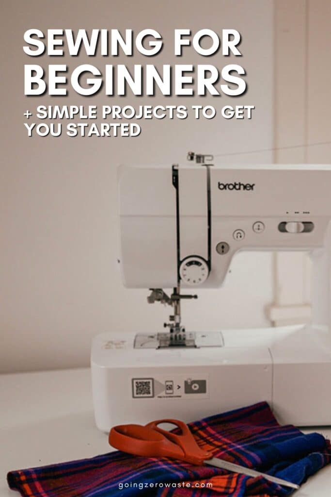 Brother CS7000X sewing machine on a desk, ideal for beginners and sustainable sewing projects.